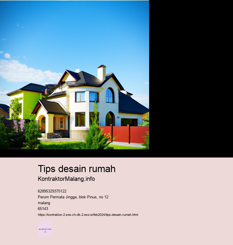 tips desain rumah