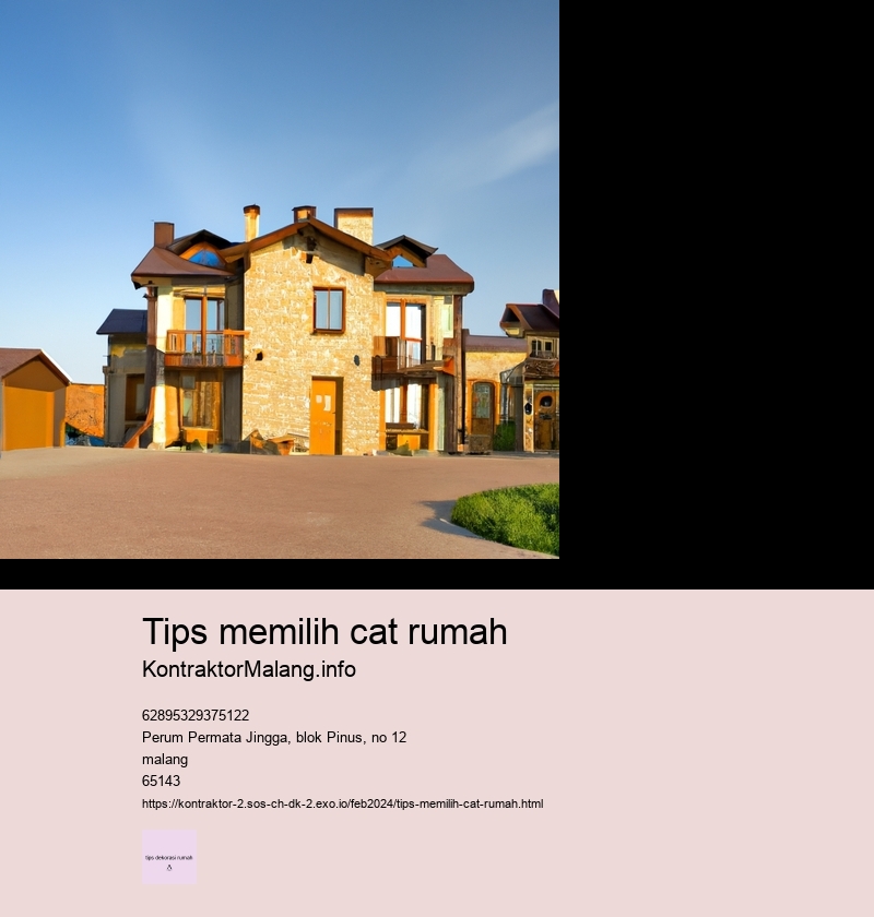 tips memilih cat rumah