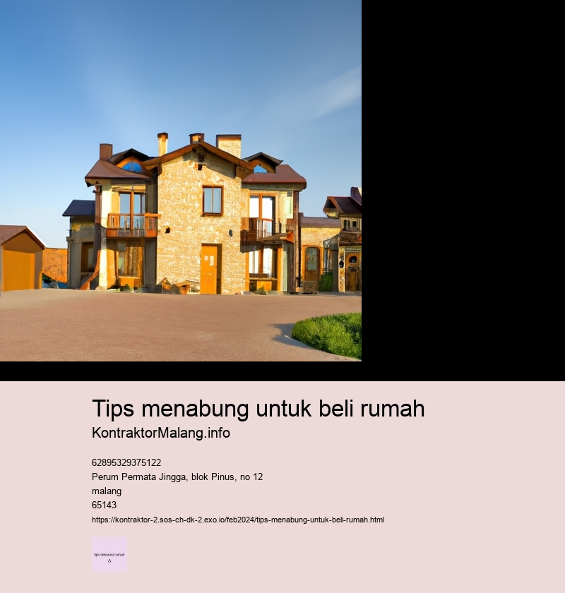 tips menabung untuk beli rumah