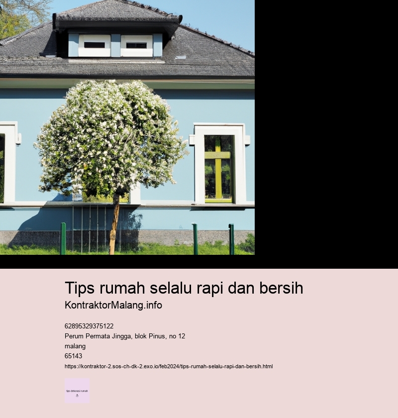 tips rumah selalu rapi dan bersih